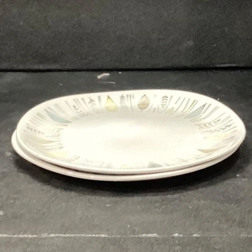 Alfred Meakin Corinth Glo-White Dessert Plates, Set of‎ 2, Vintage Dinnerware